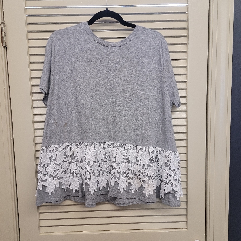 All row grey white size large
